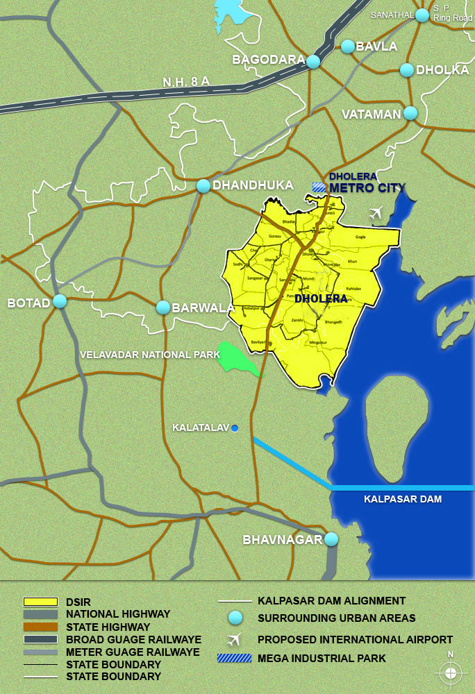 Dholera SIR Location and Connectivity Map